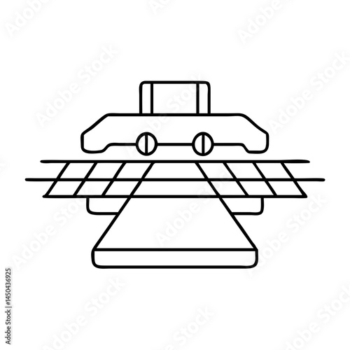 rail for grinding icon, rail for grinding line art - simple line art of rail for grinding, perfect for rail for grinding logos and icons