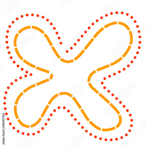 Colorful abstract design featuring curvy lines and dots, suitable for creative backgrounds and graphics