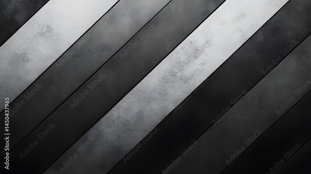 Obraz premium Diagonal gray and black stripes