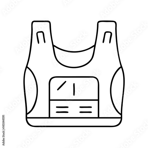running race bib icon, running race bib line art - simple line art of running race bib, perfect for running race bib logos and icons