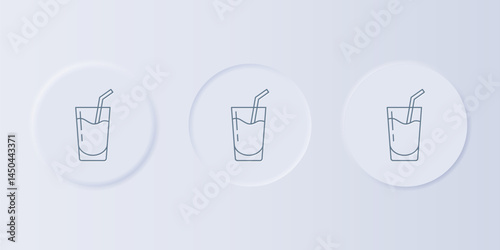 Grey Cocktail and alcohol drink icon isolated on grey background. Set icons in square buttons. Vector