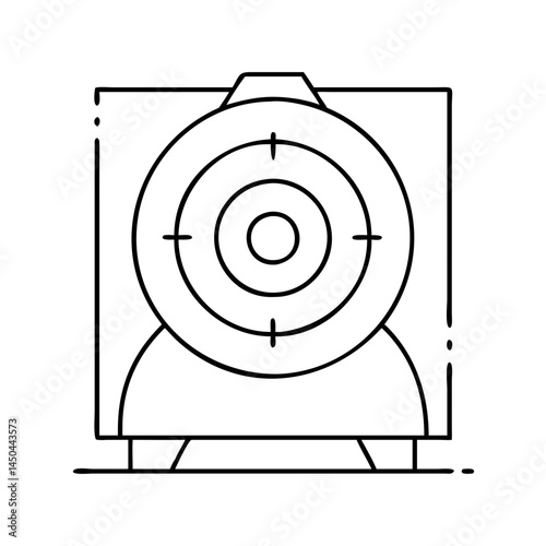 shooting range target icon, shooting range target line art - simple line art of shooting range target, perfect for shooting range target logos and icons