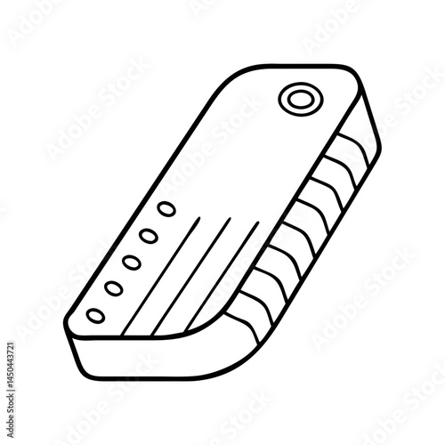 shotgun recoil pad icon, shotgun recoil pad line art - simple line art of shotgun recoil pad, perfect for shotgun recoil pad logos and icons