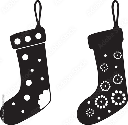 black socks silhouette vector icon, socks logo vector, socks vector illustration
