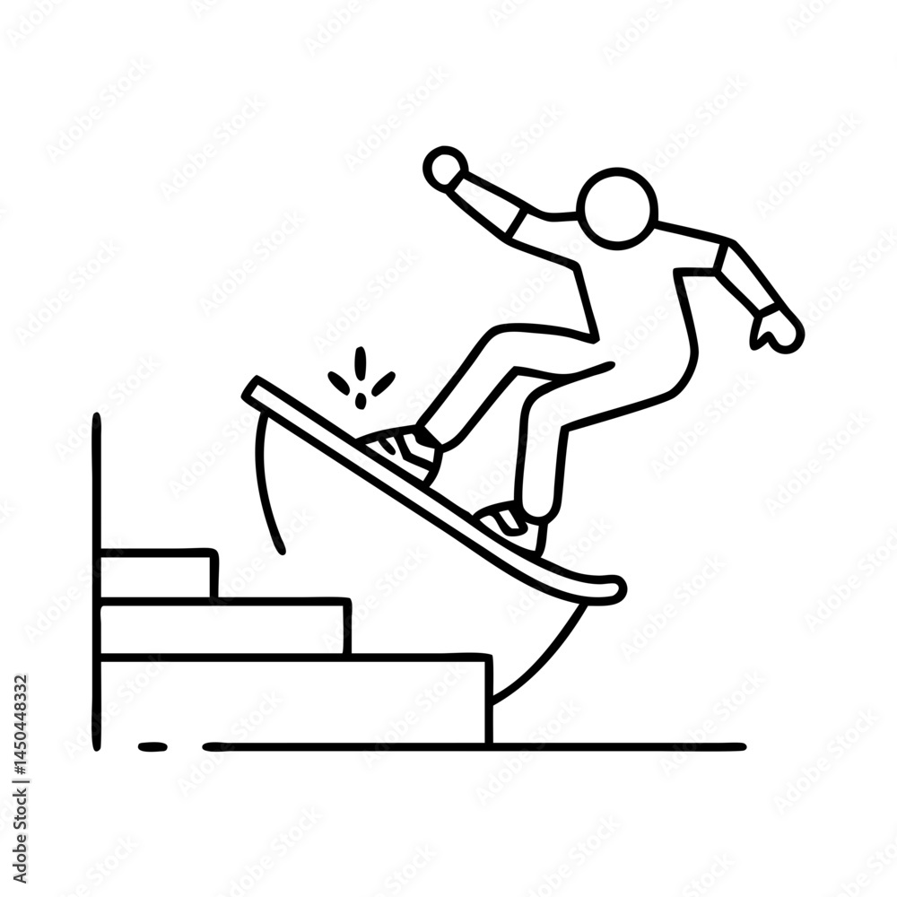 skater launching off a ramp icon, skater launching off a ramp line art - simple line art of skater launching off a ramp, perfect for skater launching off a ramp logos and icons skater launching off a ramp icon, skater launching off a ramp line art - simple line art of skater launching off a ramp, perfect for skater launching off a ramp logos and icons