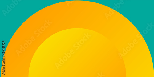 Image of yellow circles on green background. world meditation day and celebration concept digitally generated image. ilustration