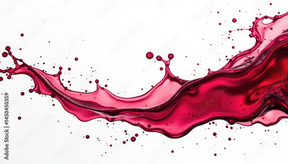 Crimson red wine splash, elegant swirl on white , scarlet, crimson, background Crimson red wine splash, elegant swirl on white , scarlet, crimson, background