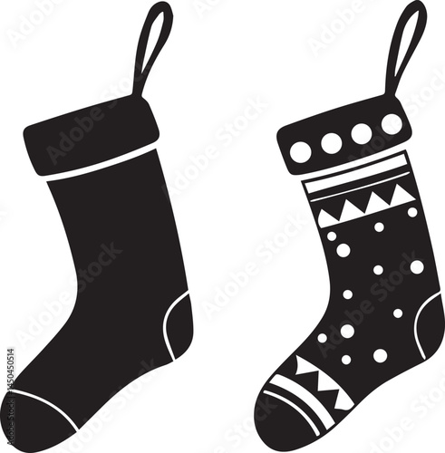 black socks silhouette vector icon, socks logo vector, socks vector illustration