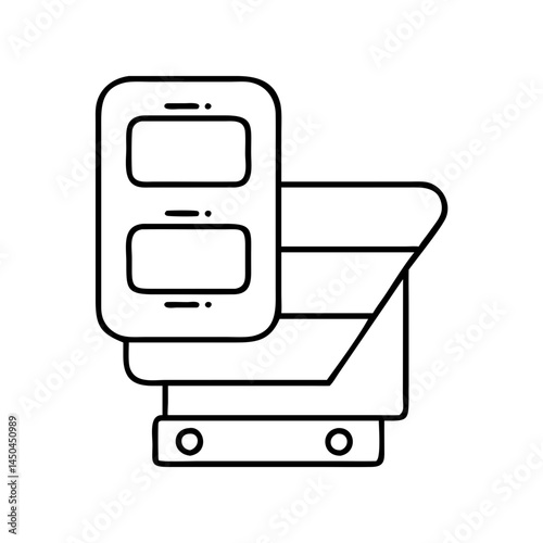 step counter display icon, step counter display line art - simple line art of step counter display, perfect for step counter display logos and icons