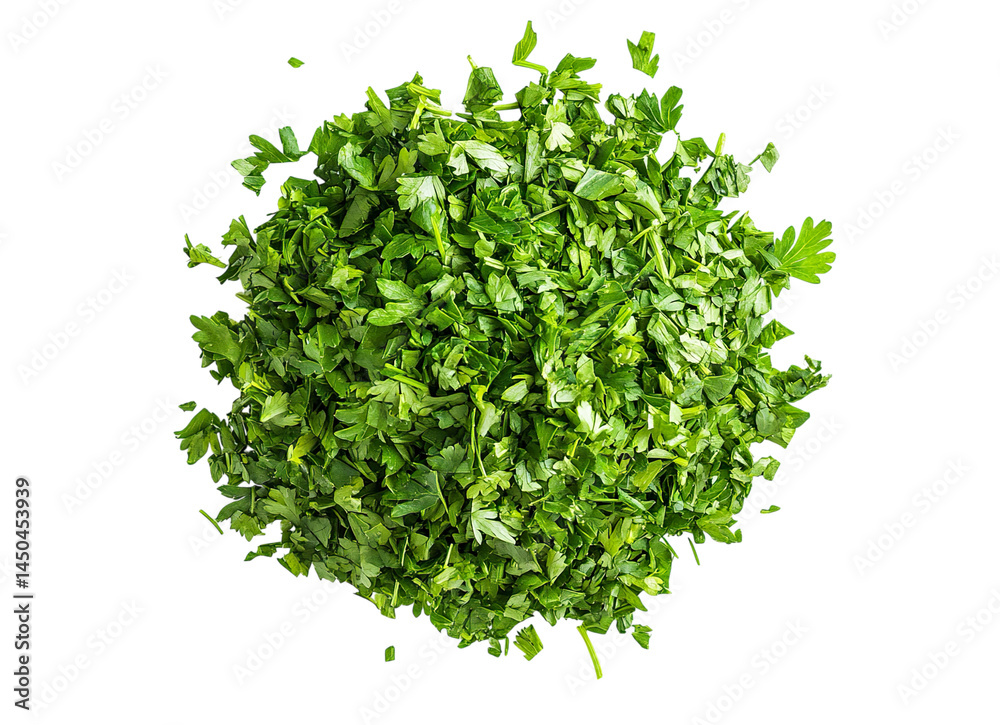 Obraz premium chopped parsley leaves