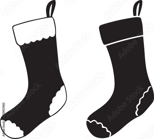 black socks silhouette vector icon, socks logo vector, socks vector illustration