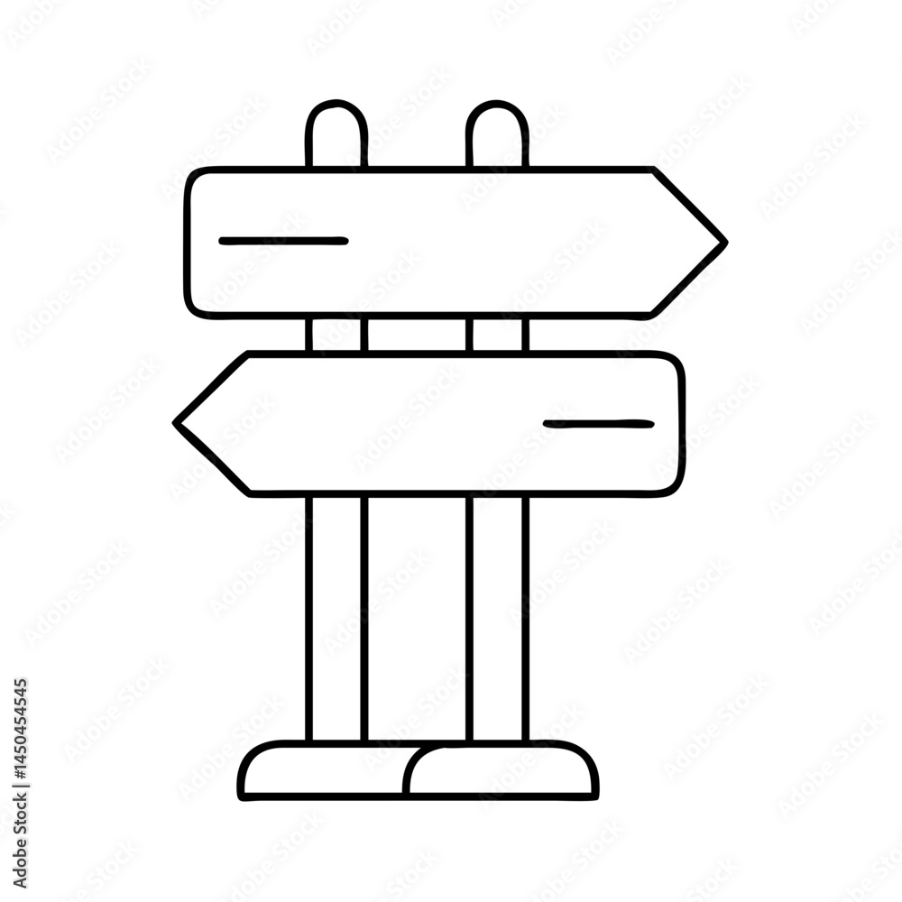 Φωτογραφία trailhead sign icon, trailhead sign line art - simple line art of trailhead sign