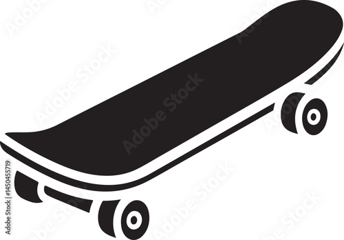 Skateboard silhouette icon vector logo illustration