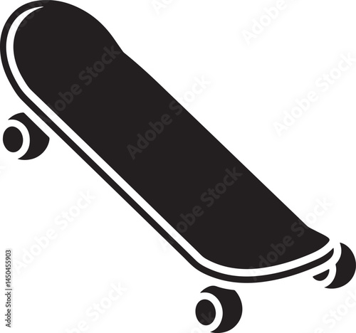 Skateboard silhouette icon vector logo illustration