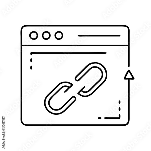 url shortener link icon, url shortener link line art - simple line art of url shortener link, perfect for url shortener link logos and icons