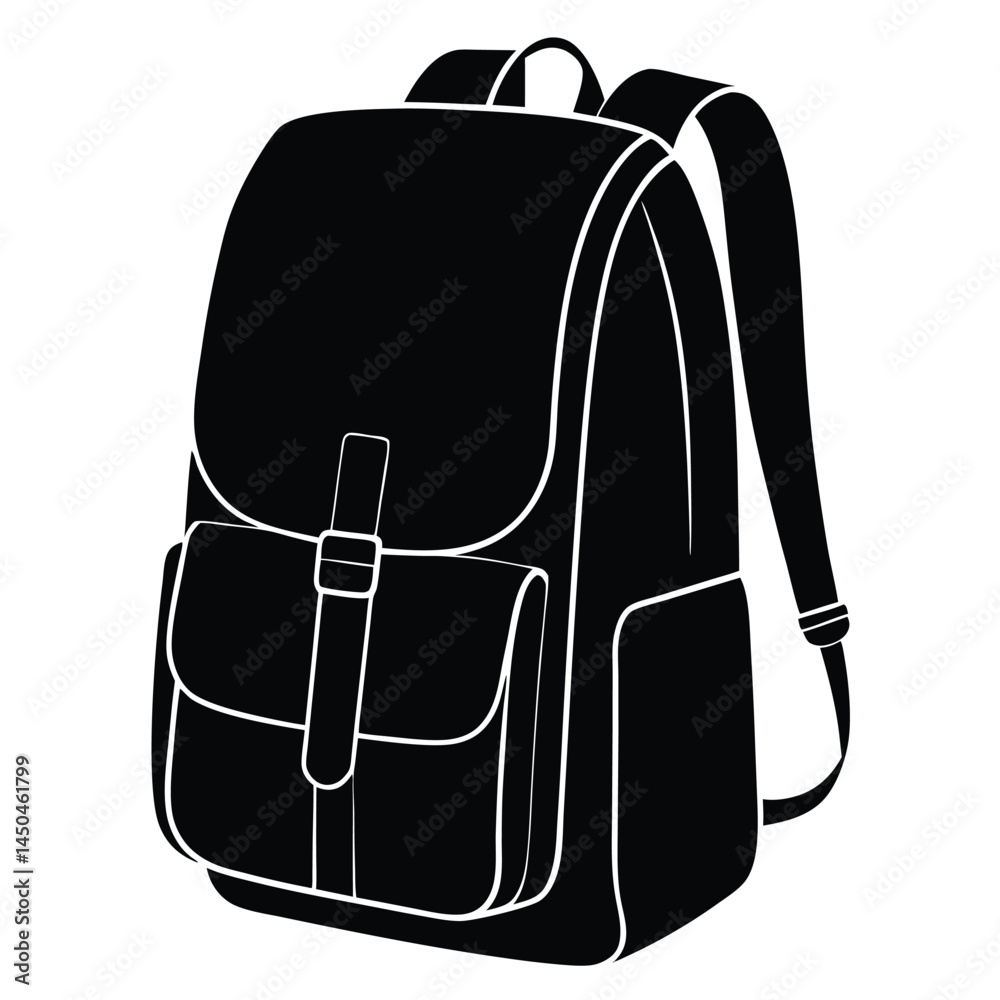 Fototapeta premium black bag isolated on white