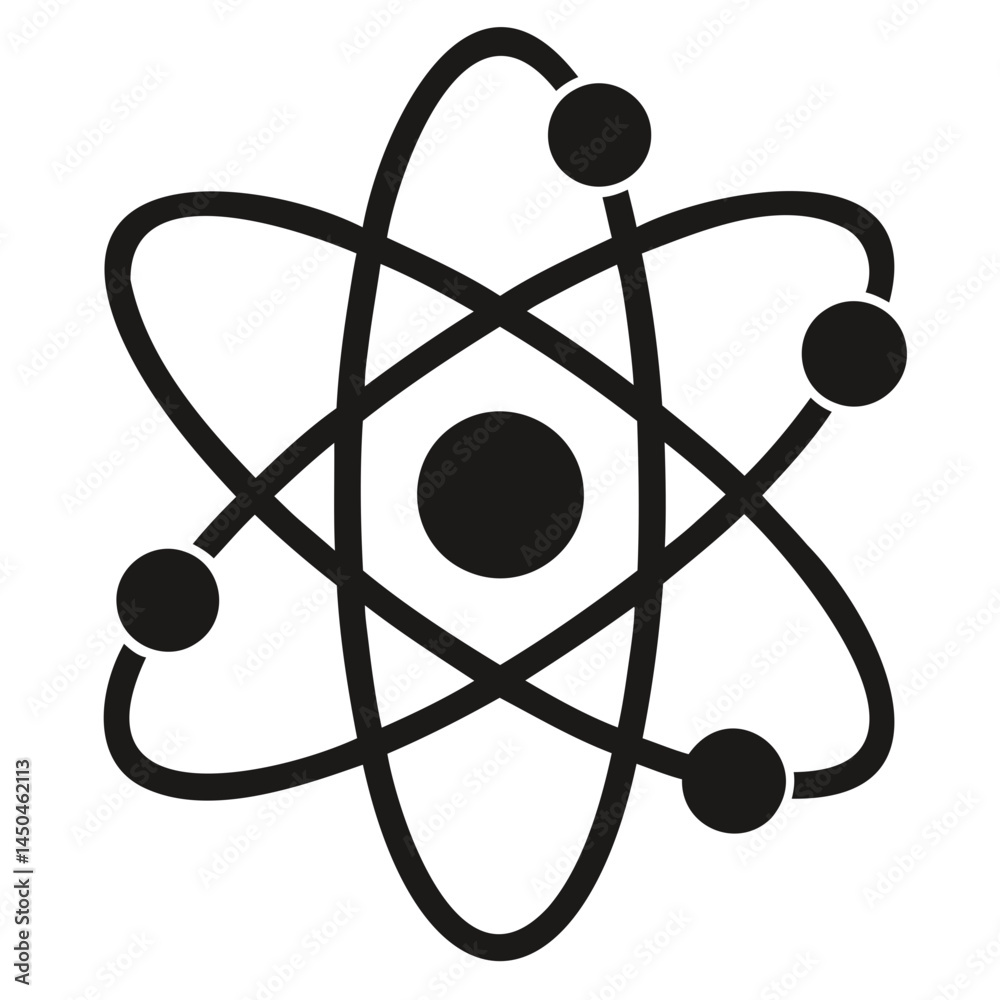 Atom model illustration for science education and physics concepts learning and atom structure research isolated on transparent background Atom model illustration for science education and physics concepts learning and atom structure research isolated on transparent background