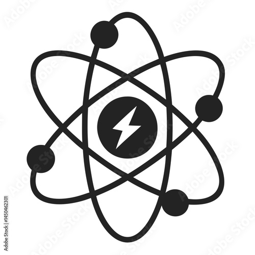 Explore the atom structure energy science and technology for physics and chemistry education symbol icon isolated on transparent background