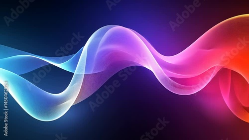 Dynamic colorful waves: mesmerizing abstract light flow and motion in timelapse