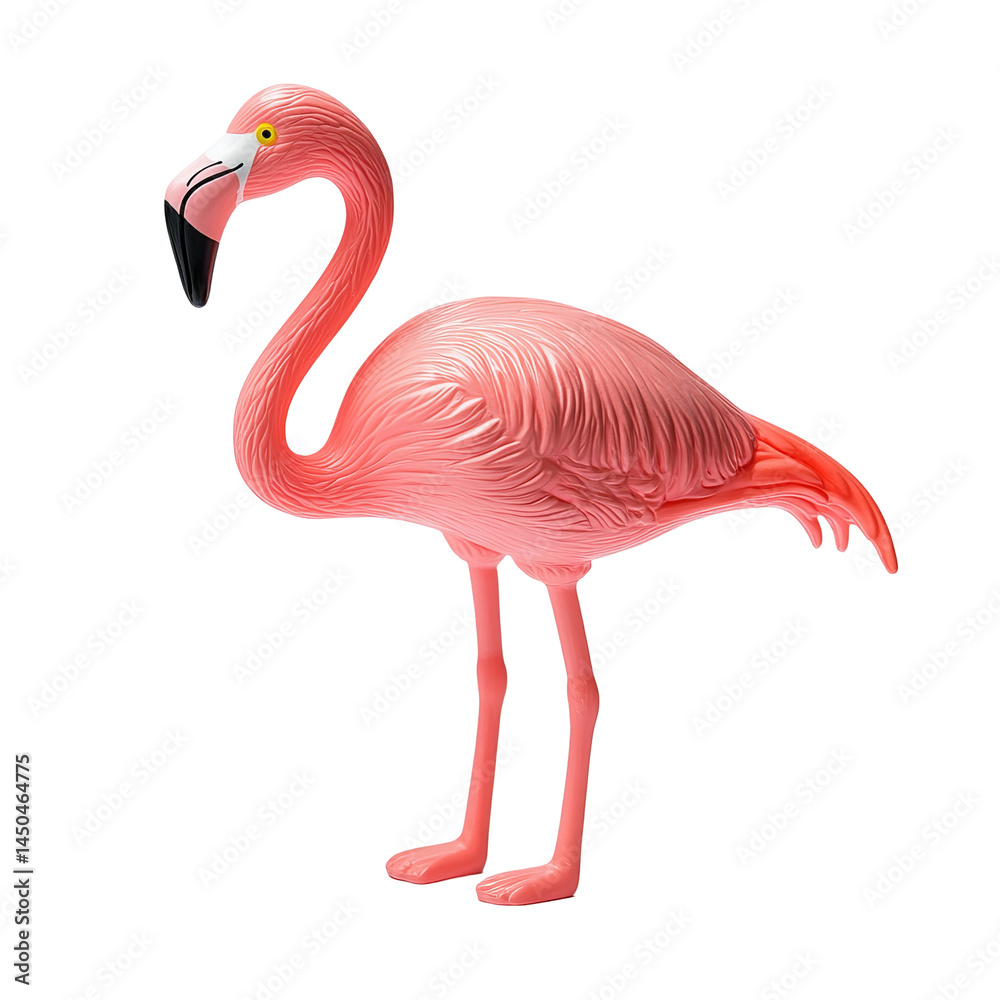 Obraz premium A vibrant pink flamingo standing gracefully