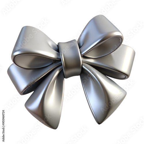 silver ribbon bow