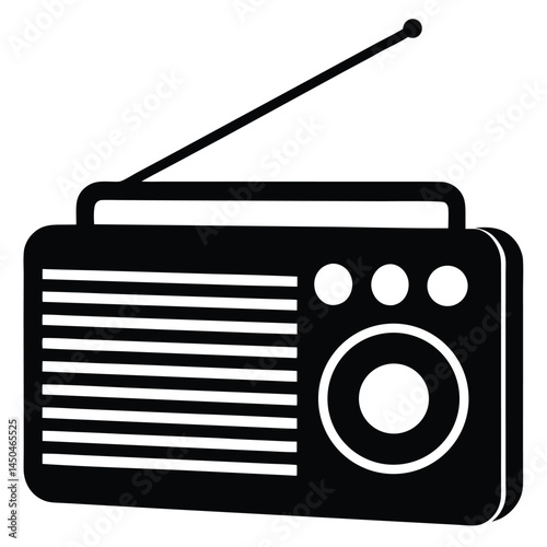 retro radio vector illustration