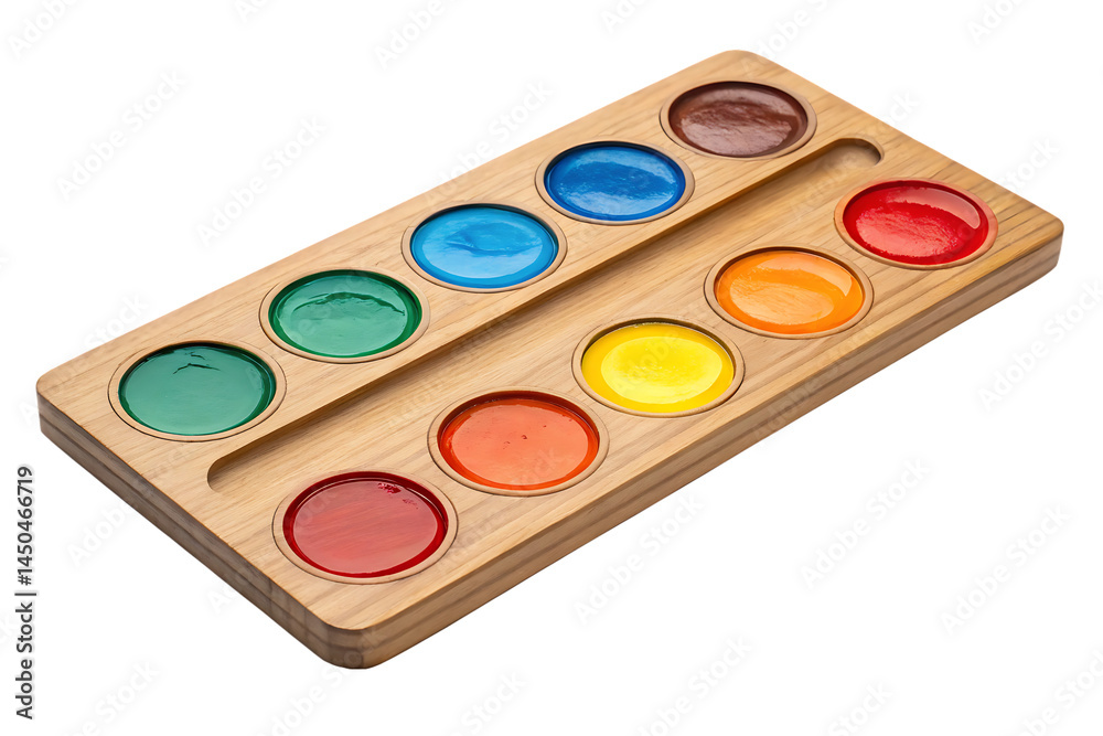 Naklejka premium watercolor paints and brushes