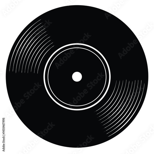 vinyl record isolated on white