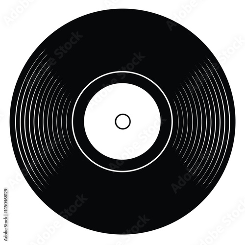 vinyl record on white background