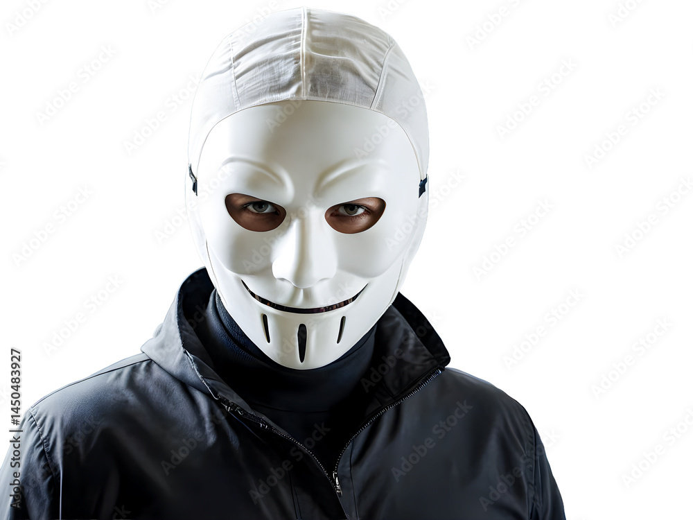 Woman, man, and girl in black masks evoke a sad, skeletal expression of Halloween horror Woman, man, and girl in black masks evoke a sad, skeletal expression of Halloween horror