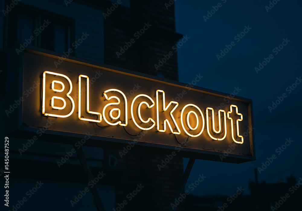 A vibrant neon sign displaying the word A vibrant neon sign displaying the word
