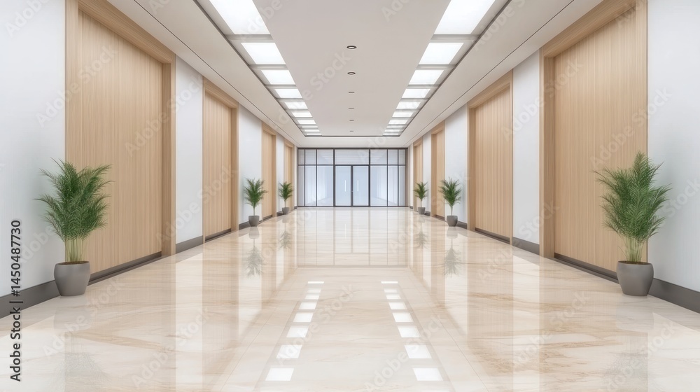 Fototapeta premium Empty modern hallway interior design