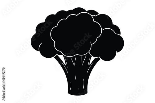 Broccoli Vegetable Vector Illustration on White Background

