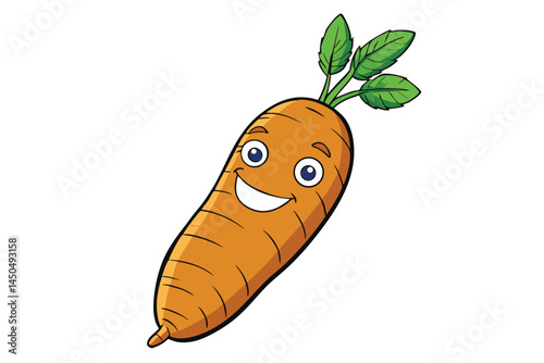 Cassava Yuca Vegetable Vector Illustration on White Background

