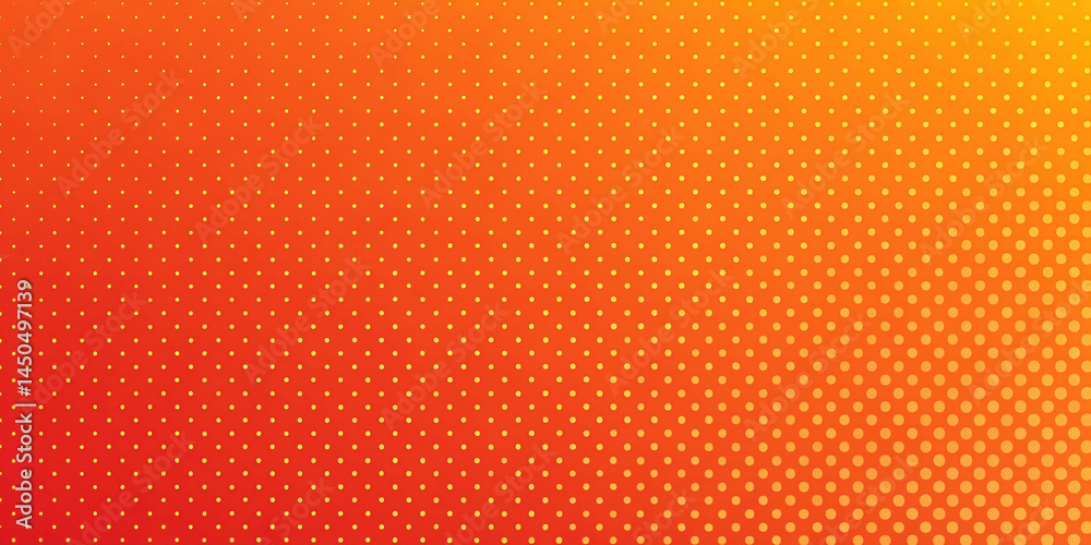 Obraz premium Red-orange-yellow gradient dot background, modern abstract visual effect