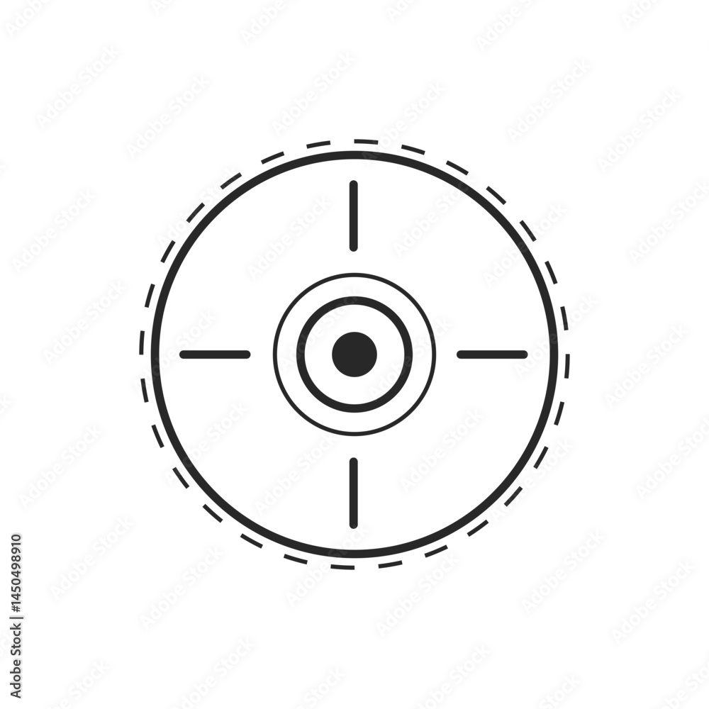 Target element line vector icon Target element line vector icon