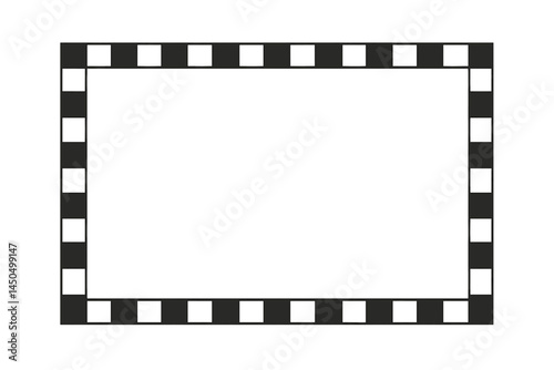 Flat vector illustration of a film frame design suitable for creative projects and visual media presentations