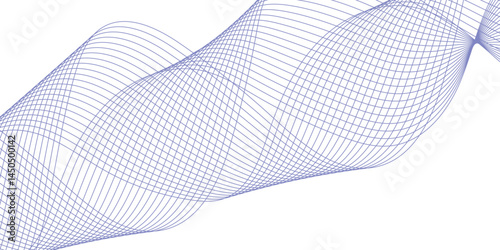 Abstract wave element for design. Digital frequency track equalizer. Stylized line art background .Modern colorful flowing wave lines and glowing moving lines. 