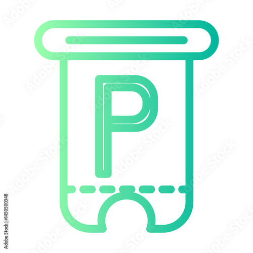 ticket gradient icon