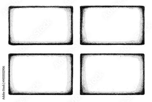 Blank canvas inspiration for creativity and design with four empty frames