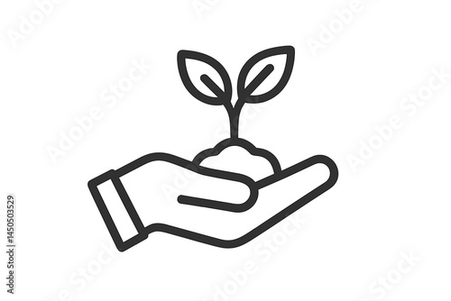 Hands nurturing a small plant representing growth and care in a sustainable environment