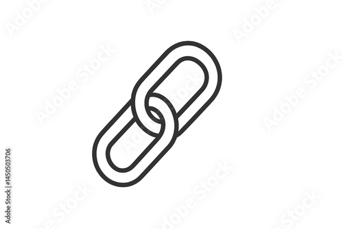 Vector illustration of interconnected chain links representing strength and unity in design