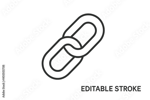 Vector illustration of an interconnected chain link design symbolizing teamwork and unity in a minimal style