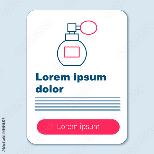 Line Perfume icon isolated on grey background. Colorful outline concept. Vector