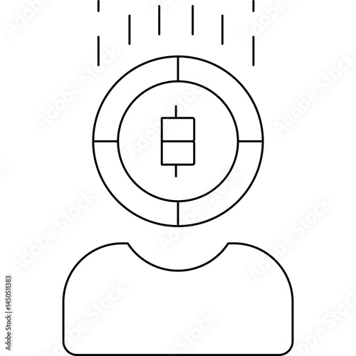 Coin lose power icon single vector illustration