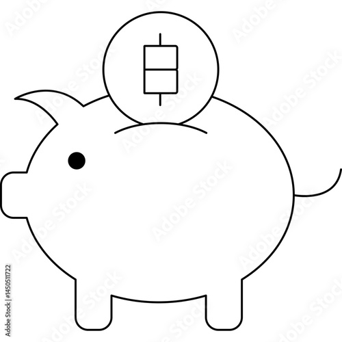 Money saver icon single vector illustration