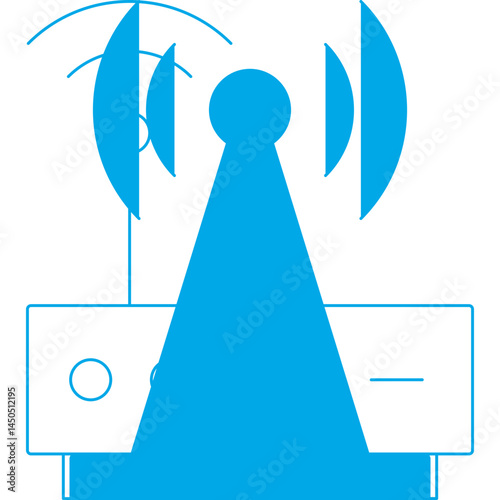 Antena icon single vector illustration