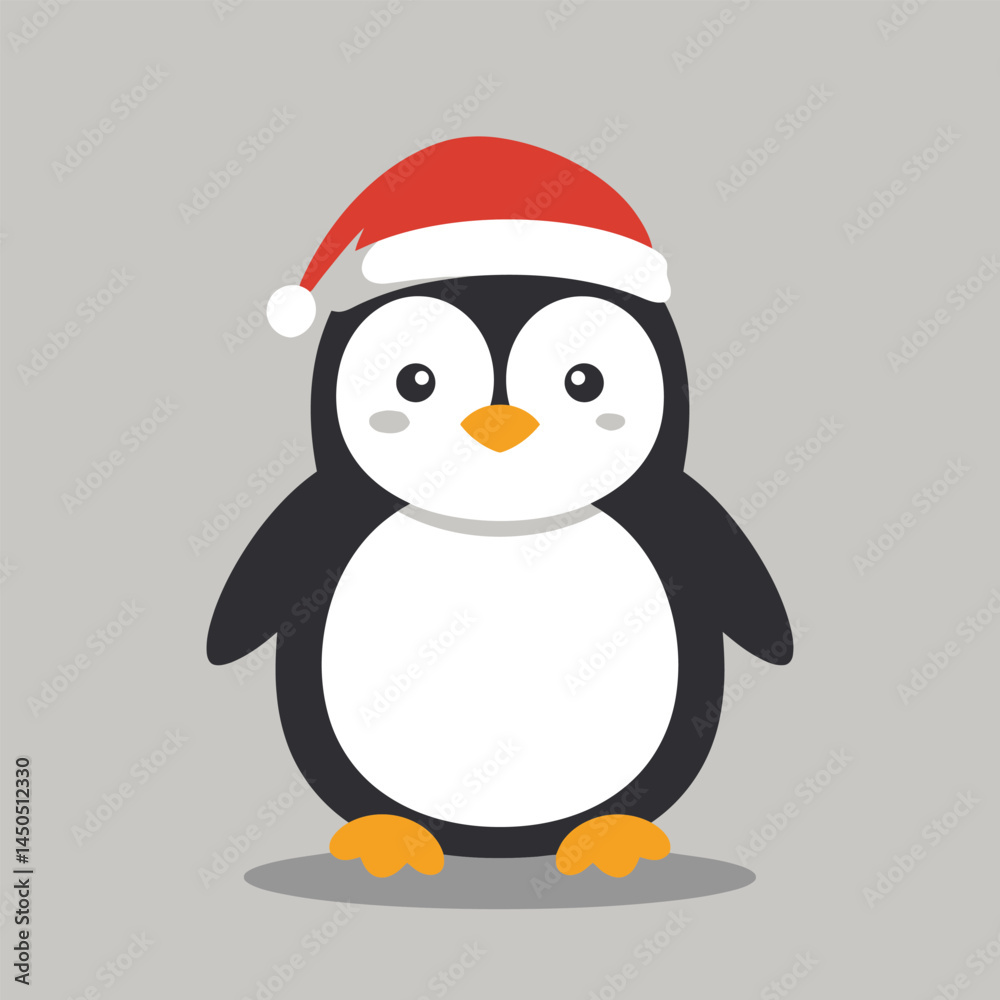 Cute penguin icon in flat style. Cute penguin icon in flat style.