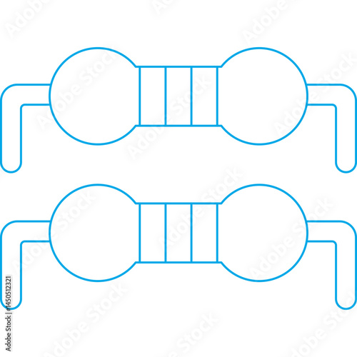 Capacitor icon single vector illustration
