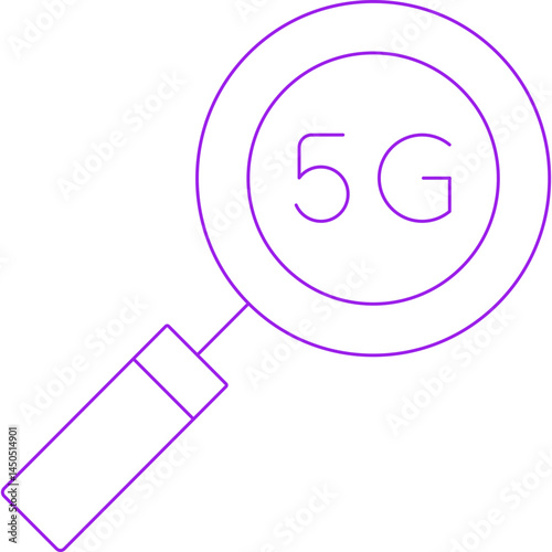 Search 5g icon single vector illustration
